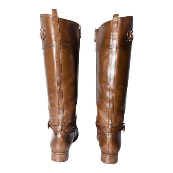 TORY BURCH Nadine Tall Brown Leather Riding Boot Size 8M - Picture 6 of 14